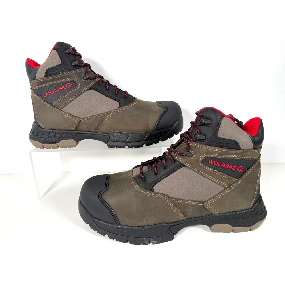 Men's Wolverine Rush UltraSpring Composite Toe Waterproof Boots Sz 11 M